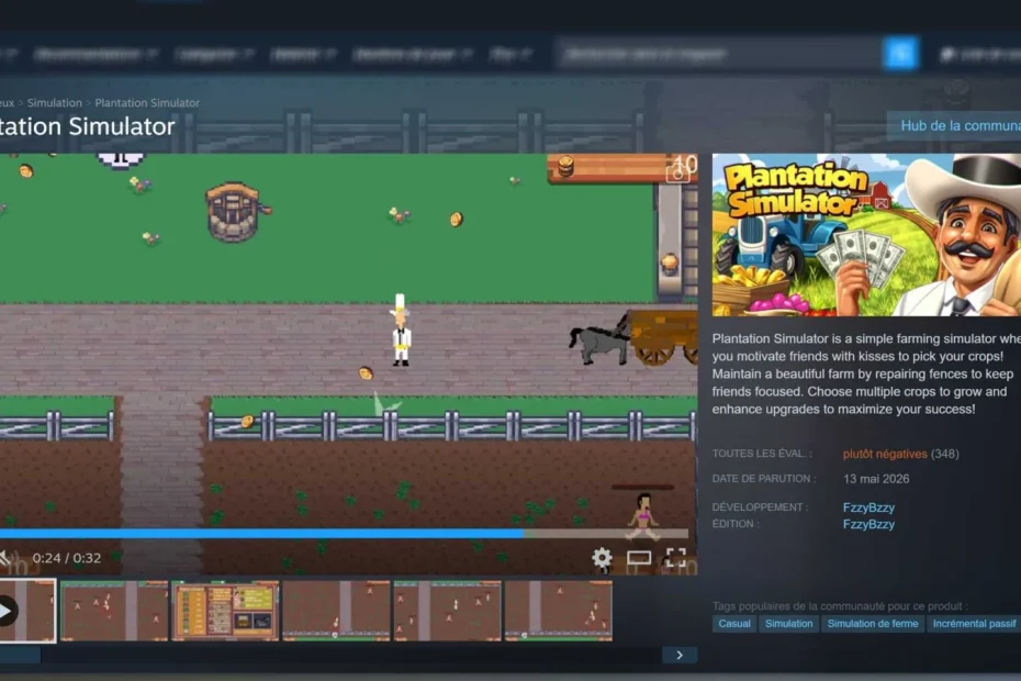 Steam laisse en ligne un jeu raciste simulant l'esclavage : la France saisit l'Arcom, Valve reste silencieux