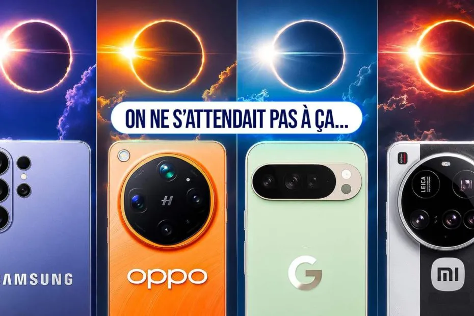 On a pris en photo l'éclipse avec quatre smartphones différents : lequel est le meilleur ? (Samsung, Oppo, Xiaomi, Google) — Frandroid
