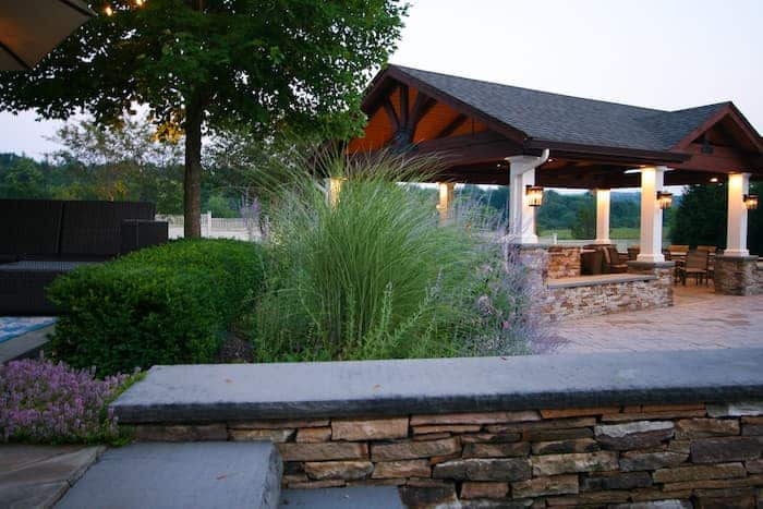 Fieldstone Wall Paver Walkway