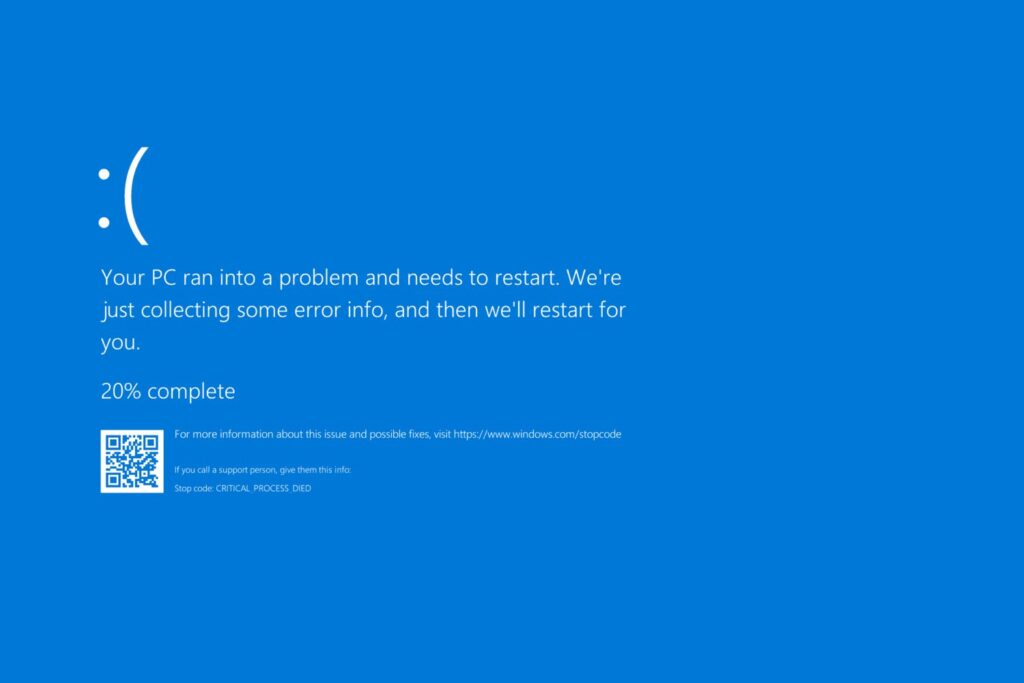 Bsod écran Bleu De La Mort Windows
