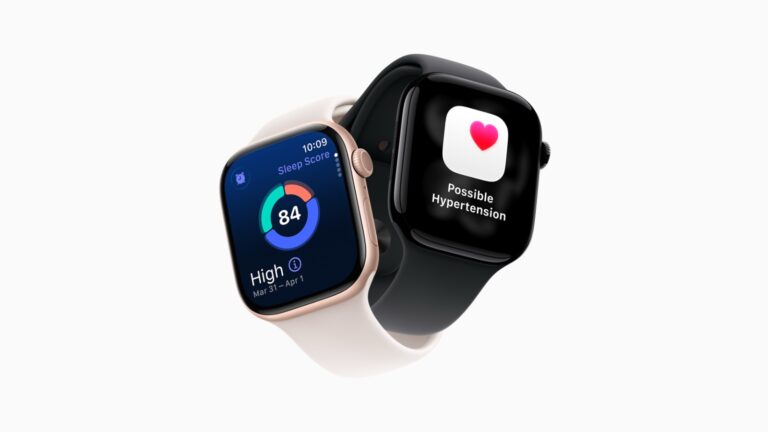 Le suivi de la tension artérielle et le score de sommeil sont compatibles avec ces anciennes Apple Watch