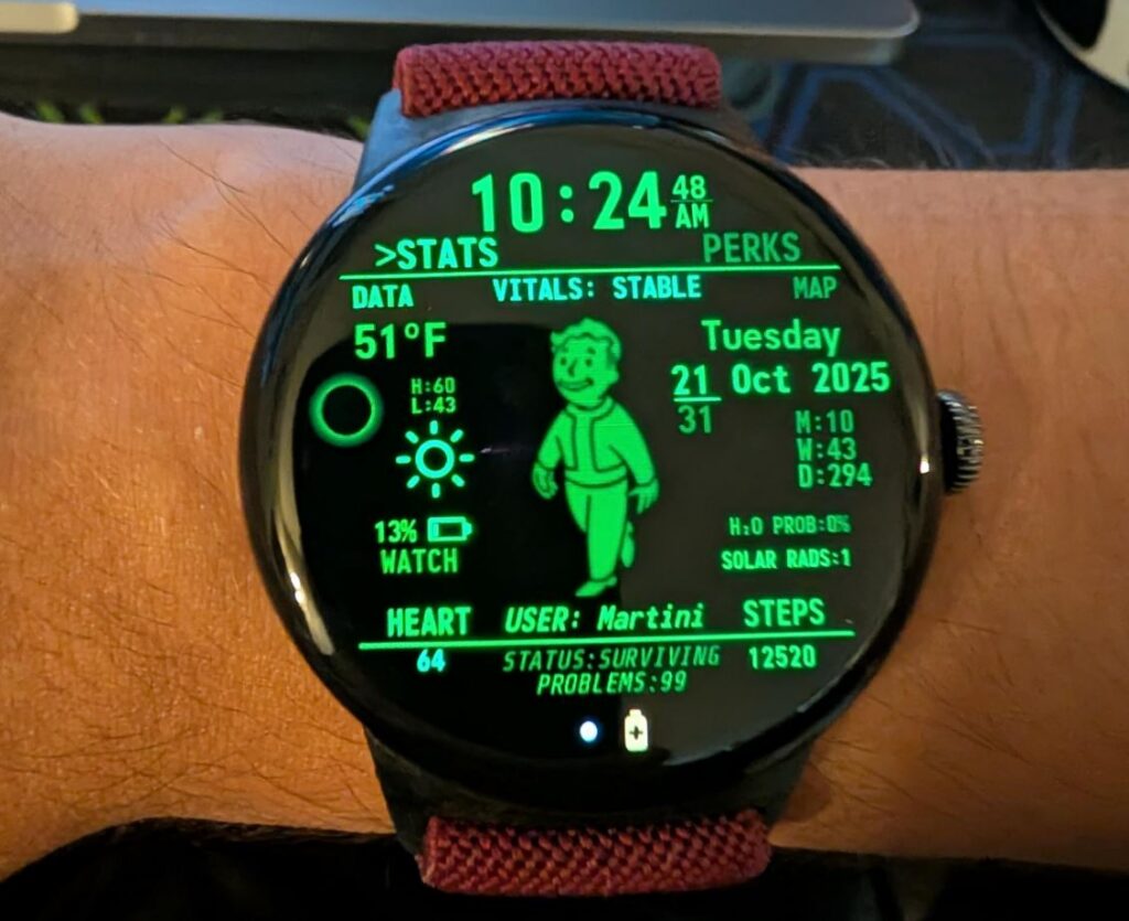 Ce fan de Fallout a transformé le cadran de sa montre connectée en Pip-Boy, effet garanti !