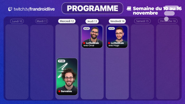 notre programme Twitch de la semaine, c'est juste ici